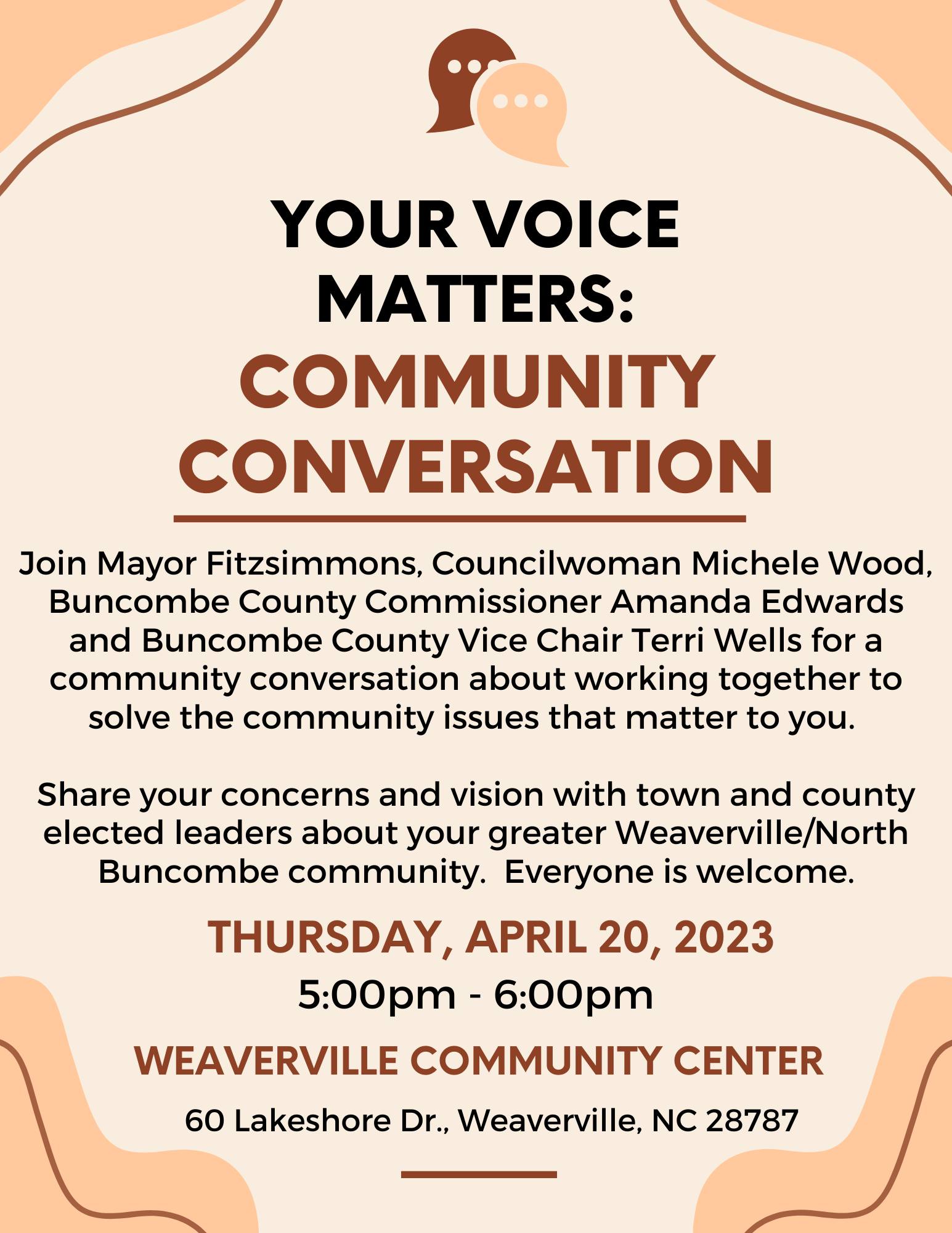 Community Conversation at The Community Center - Visit Weaverville