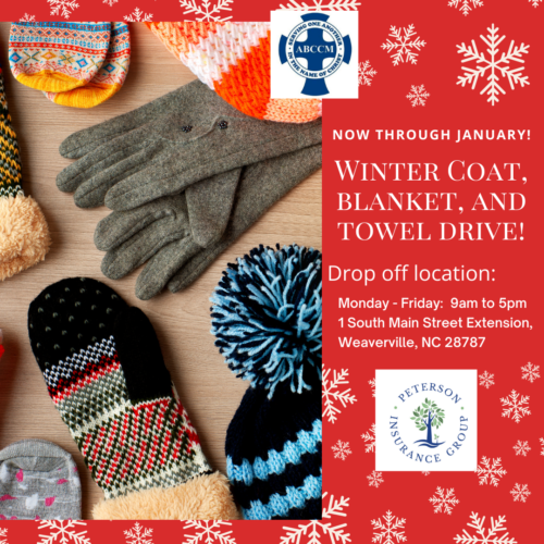 Winter, Coat, Blanket, and Towel Drive: Peterson Insurance Group for ABCCM