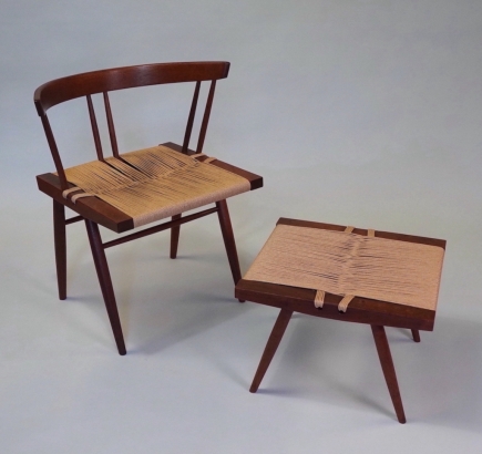 Nakashima-BrandyC-Wvl-Safari-Resized.jpg 1970s chair and footstool by George Nakashima
